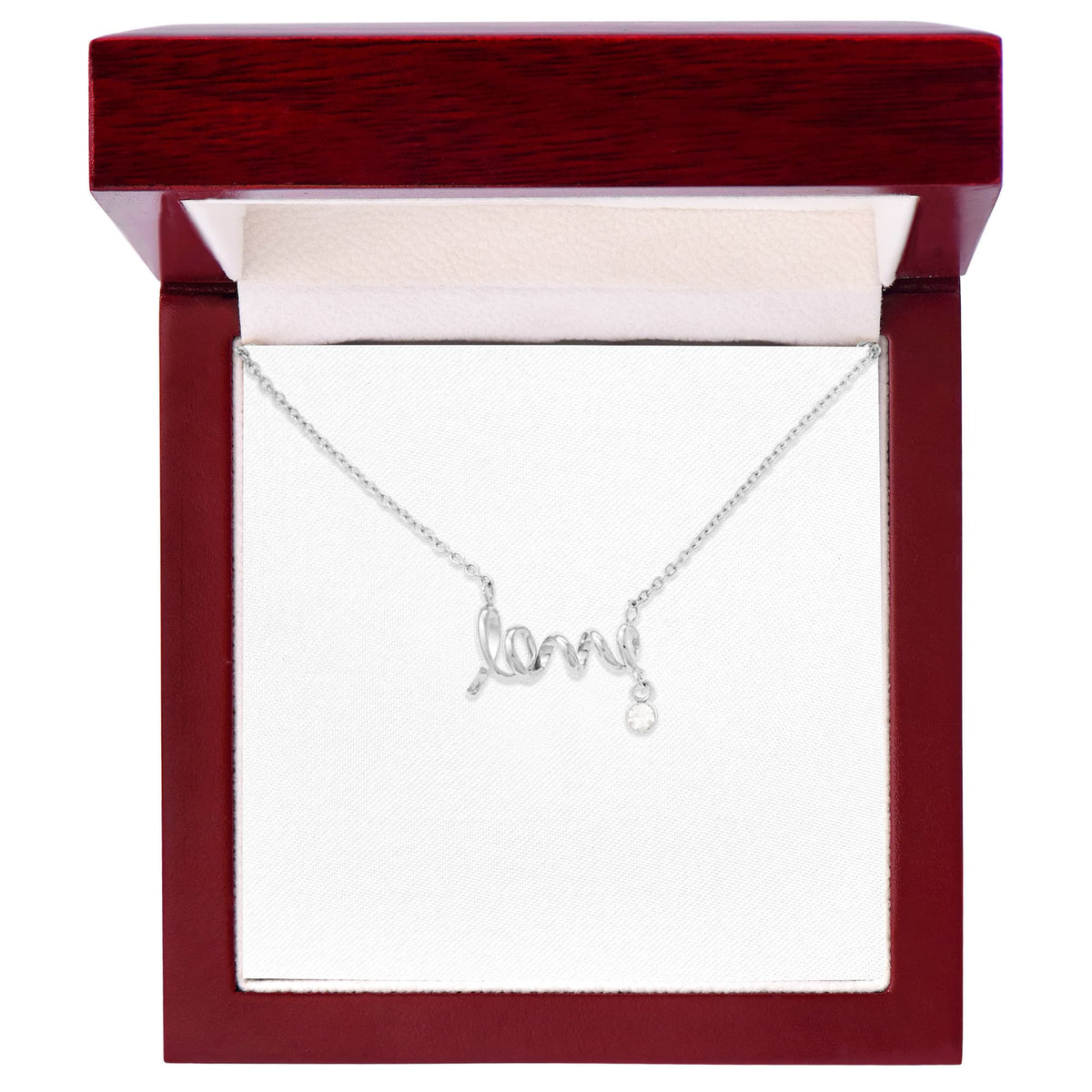Always Beside You Script Love Necklace