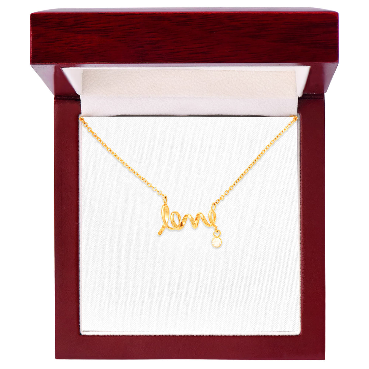 Always Beside You Script Love Necklace