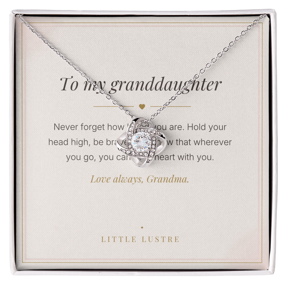 To My Granddaughter Love Necklace