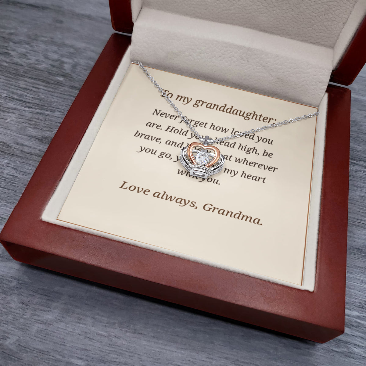 To My Granddaughter Necklace