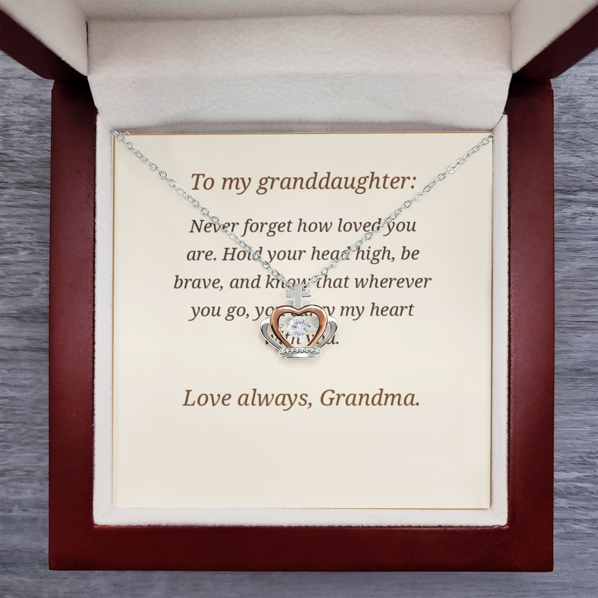To My Granddaughter Necklace